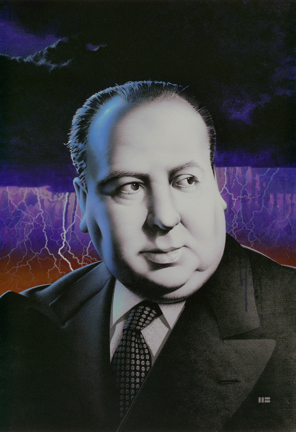 HITCH portrait painting by Mark Smollin