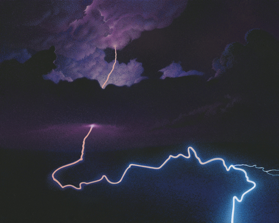 DRILLED – original acrylic skyscape by mark smollin