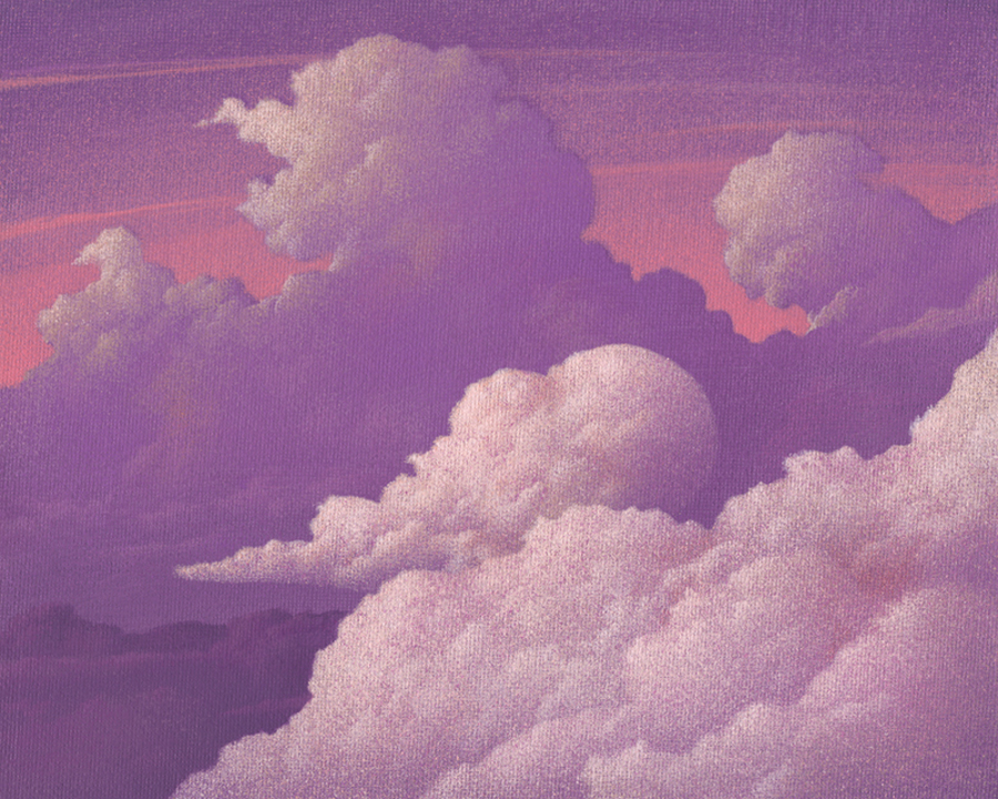 PINK – original acrylic skyscape by mark smollin