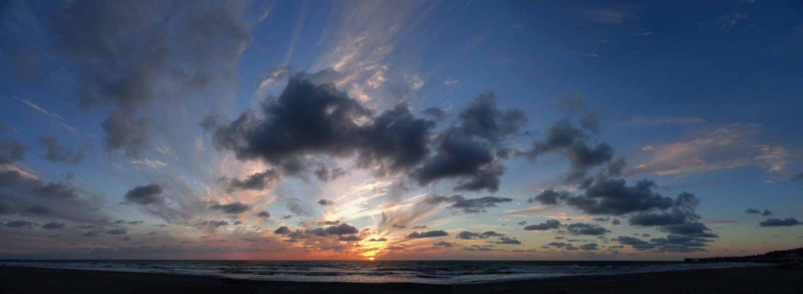 PACIFIC BEACH SUNSET Collectible Panorama Cloud Photographic Print by Mark Smollin